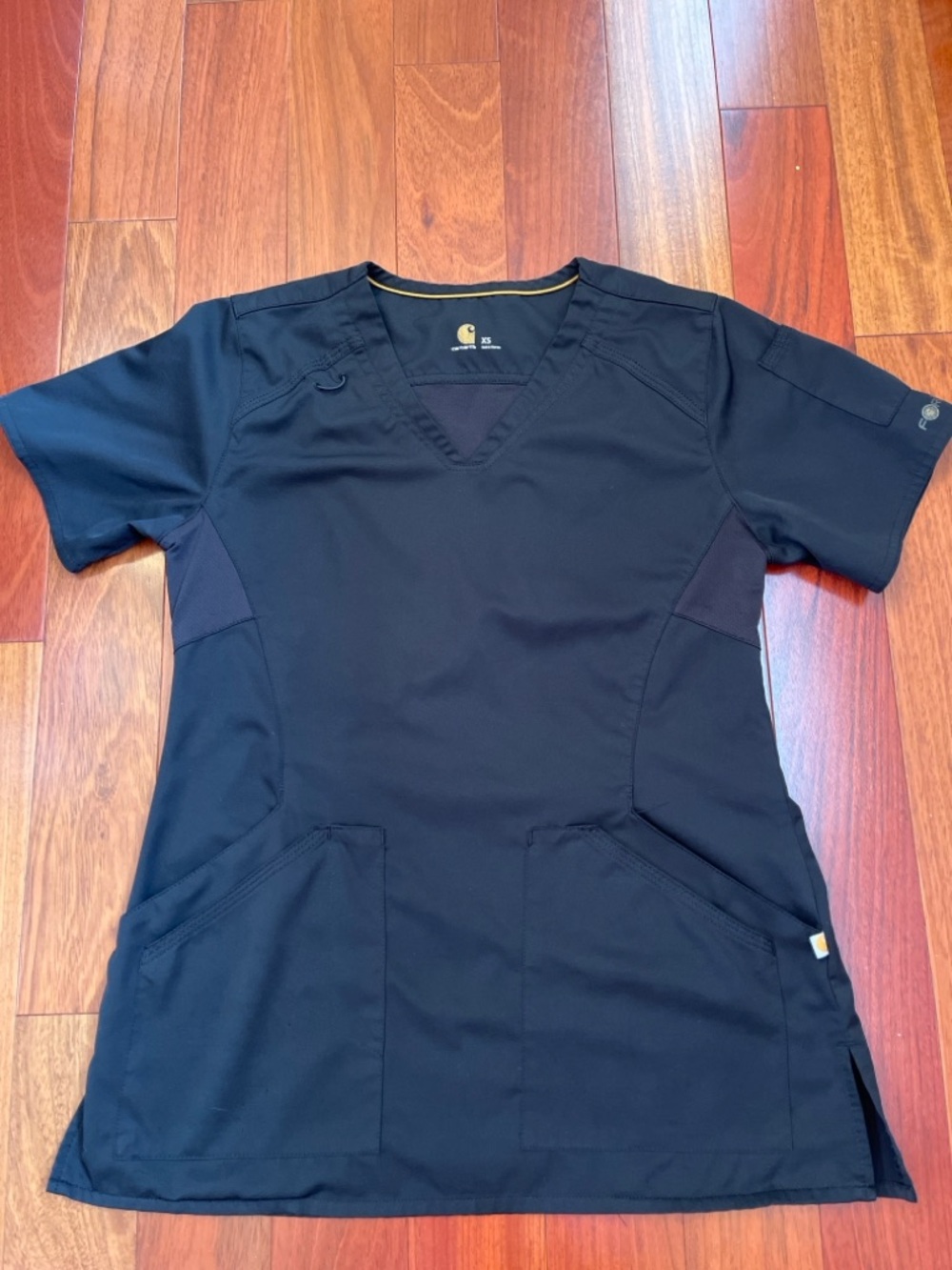 Carhartt Women’s Black V-Neck Short Sleeve Scrub Top